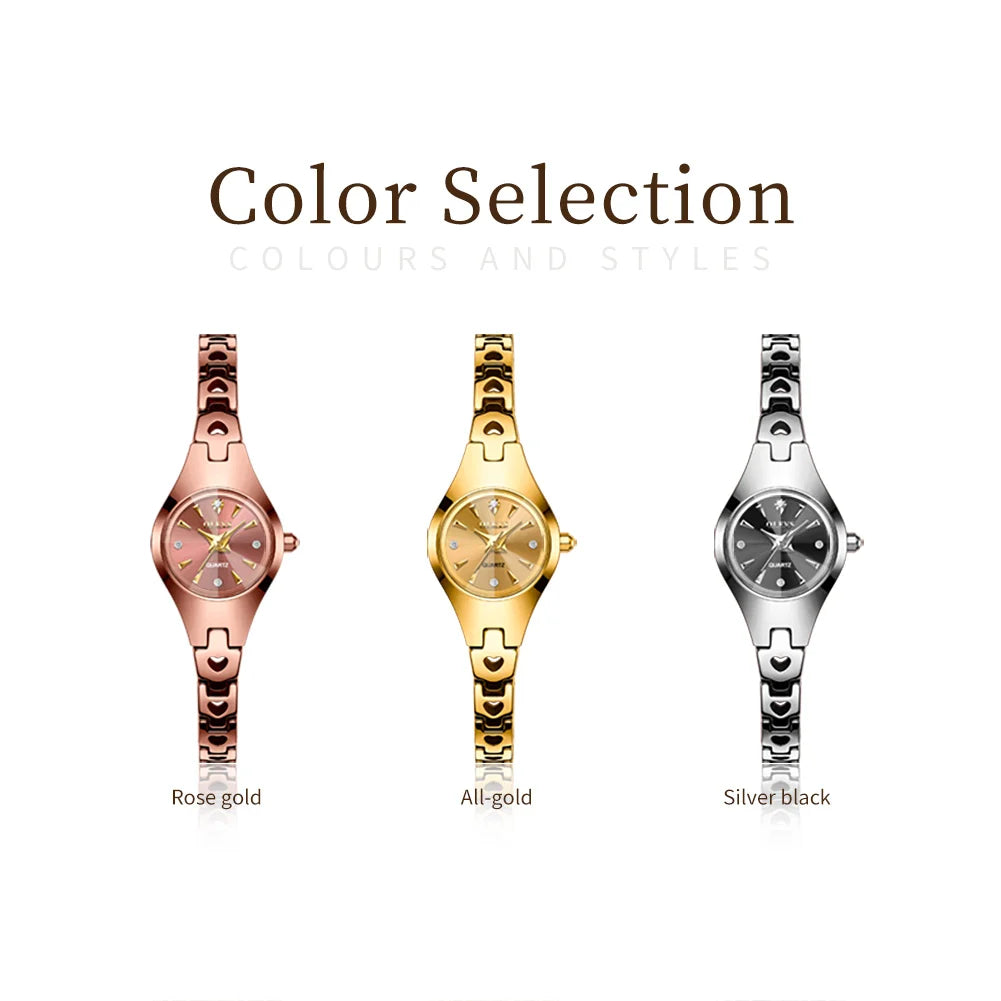 OLEVS 7082 Ladies Watch High Quality Elegant Original Quartz Wristwatch Waterproof Luminous Tungsten Steel Watches For Woman