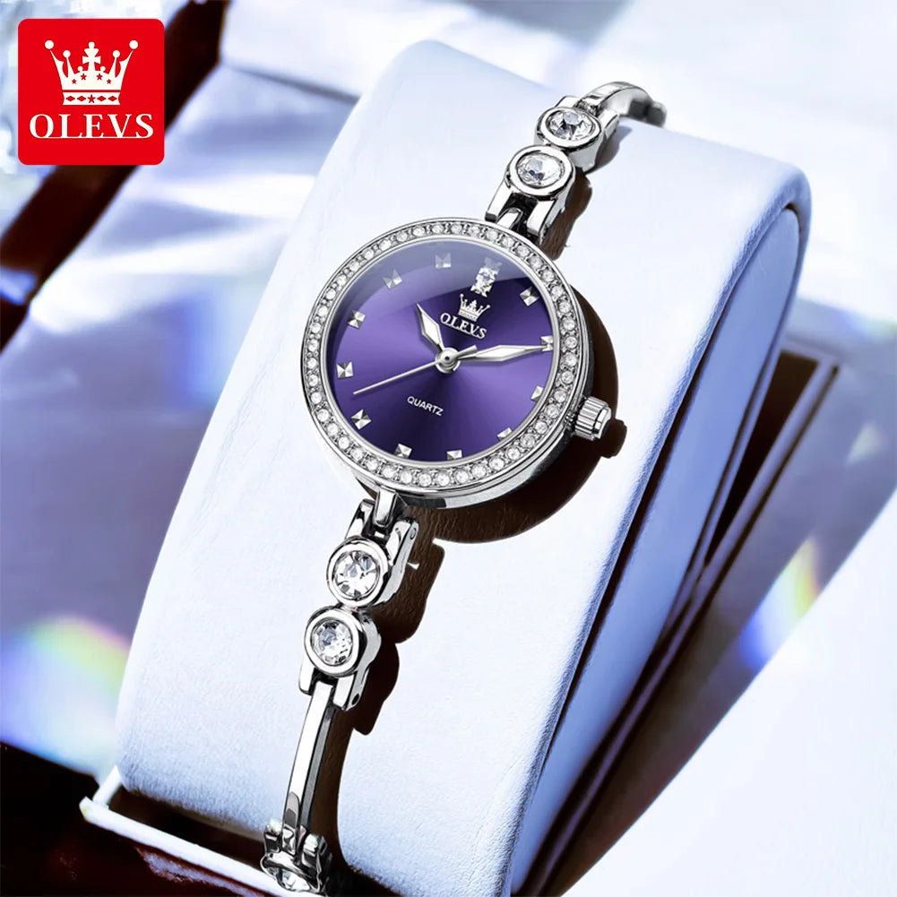 OLEVS 5670 New Ladies Watches Waterproof Luminous Quartz Watch Stainless Steel Bracelet Watches For Woman Hand Clock Reloj Mujer