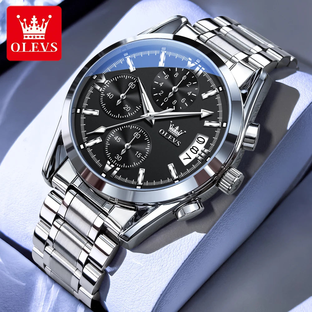 OLEVS 2987 Herrenuhr Mode Original Marken Quarzuhren für Herren Wasserdichter Kalender Männliche Armbanduhr Reloj