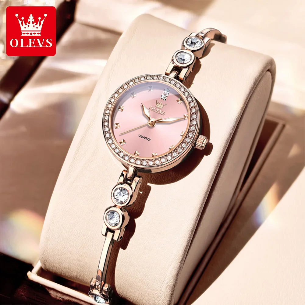 OLEVS 5670 New Ladies Watches Waterproof Luminous Quartz Watch Stainless Steel Bracelet Watches For Woman Hand Clock Reloj Mujer