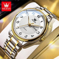 OLEVS 5667 Upgraded Couple Watch Original Luxury Imported Movement Quartz Watches For Men And Women Waterproof Luminous Reloj