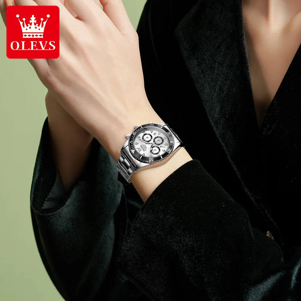 OLEVS 5632 Watch For Women Fashion Chronograph Waterproof Luminous Quartz Woman Watches Original Luxury Date Ladies Hand Clock