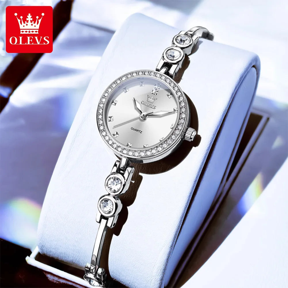 OLEVS 5670 New Ladies Watches Waterproof Luminous Quartz Watch Stainless Steel Bracelet Watches For Woman Hand Clock Reloj Mujer