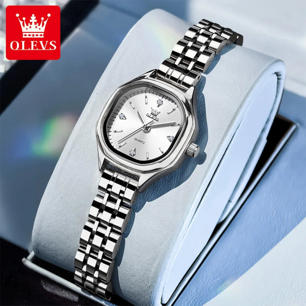 OLEVS 5888 Watches For Women Beautiful Elegant Fashion Square Quartz Watch Waterproof Luminous Date Ladies Watches Gifts Reloj