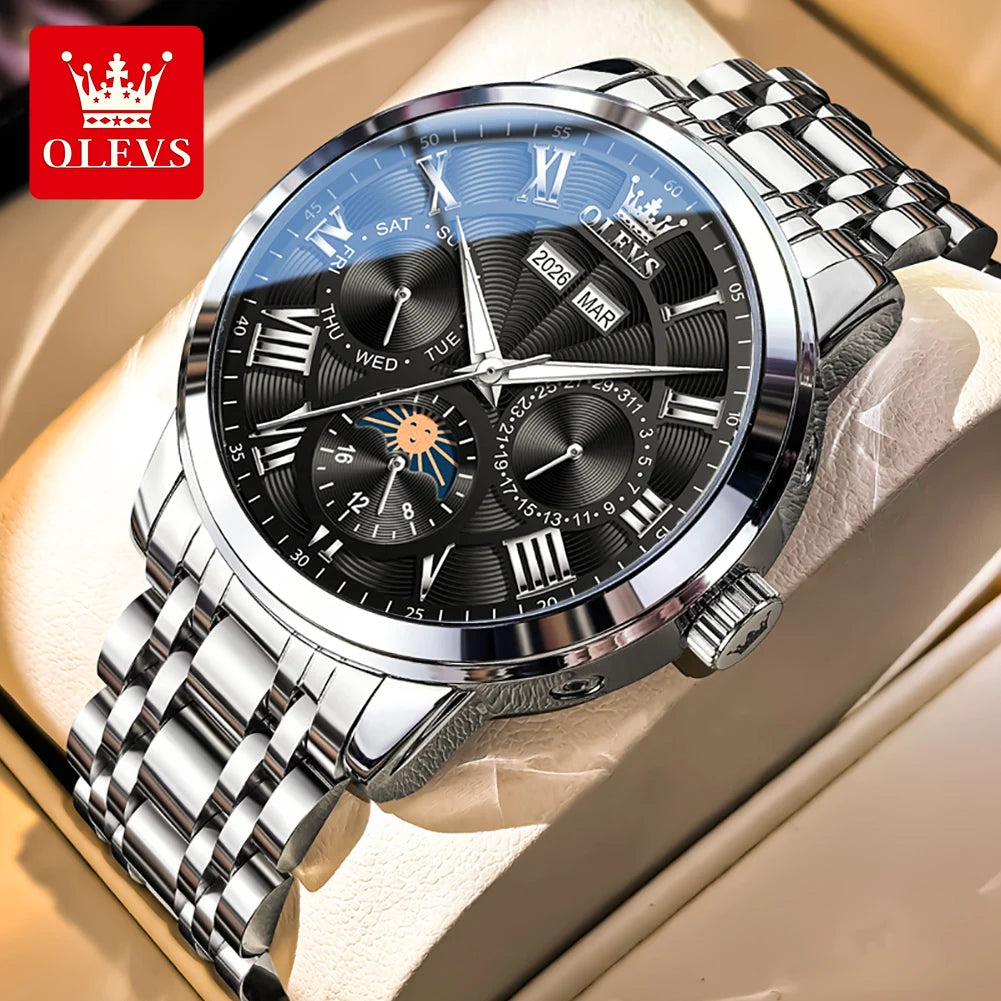 OLEVS 6785 Watches Man Top Luxury Classic Fashion Brand Mechanical Watches Waterproof Automatic Hand Clock Week Date Display