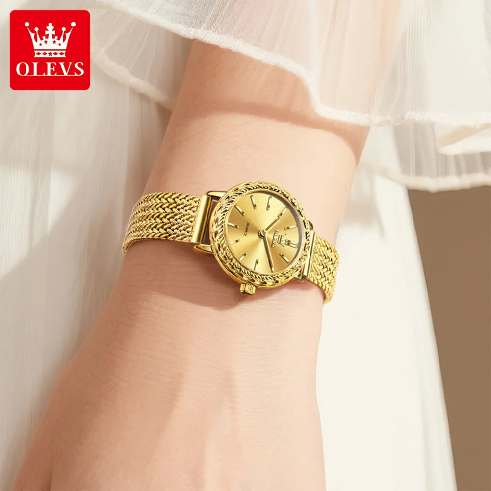OLEVS 5643 Woman Quartz Watch High Hardness Mirror Fashion Waterproof Watch For Women Top Brand Simple Luxury Ladies Hand Clock