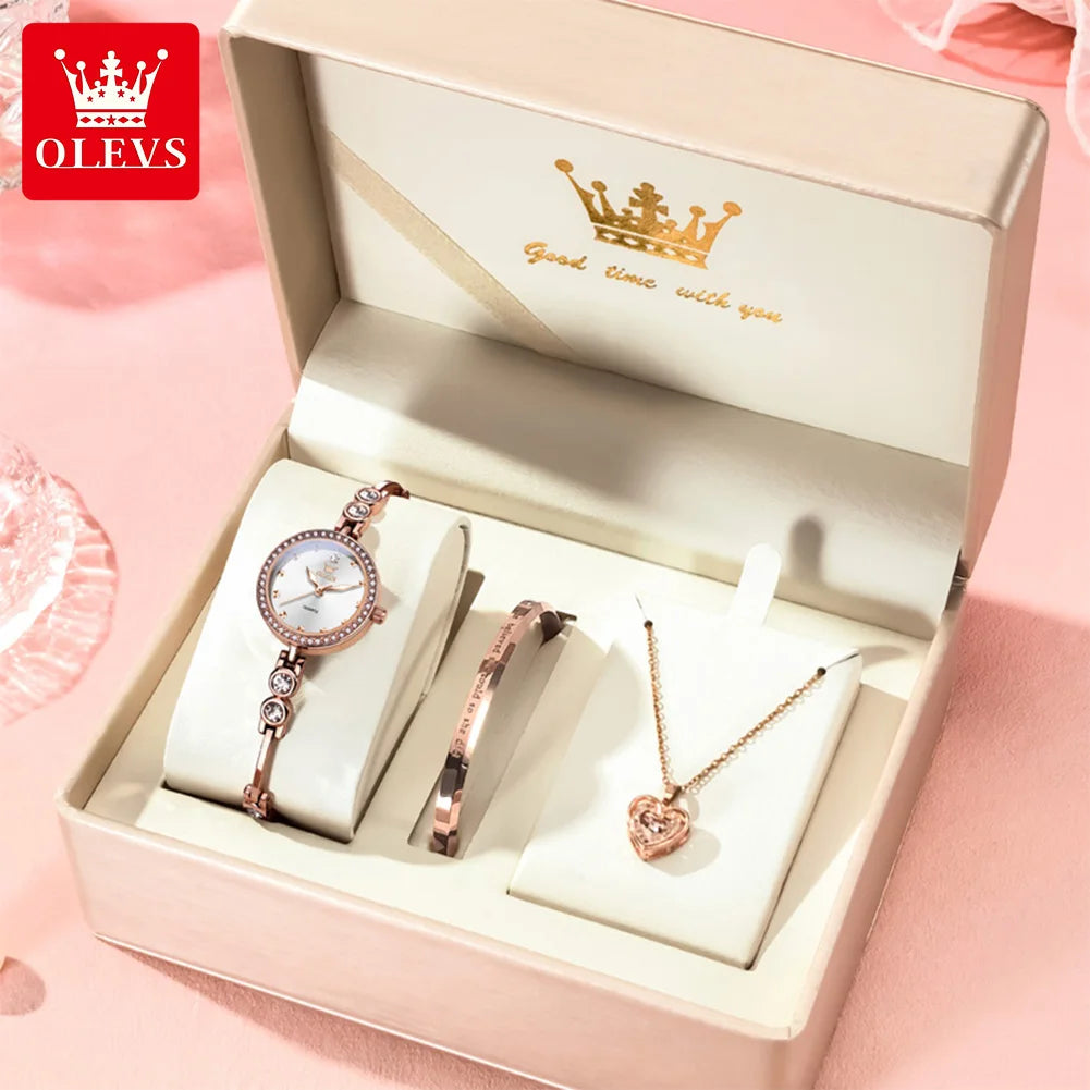 OLEVS 5670 New Ladies Watches Waterproof Luminous Quartz Watch Stainless Steel Bracelet Watches For Woman Hand Clock Reloj Mujer