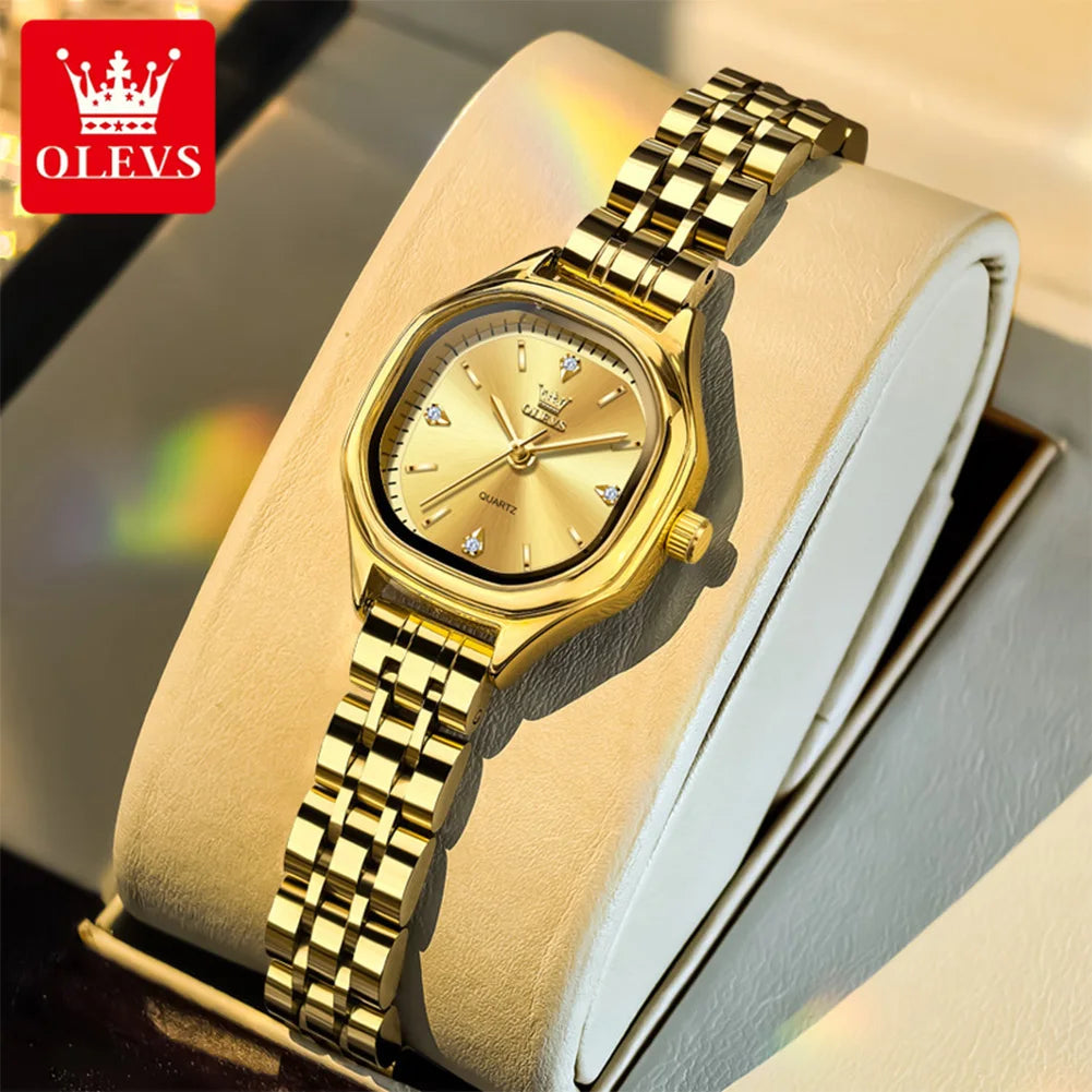 OLEVS 5888 Watches For Women Beautiful Elegant Fashion Square Quartz Watch Waterproof Luminous Date Ladies Watches Gifts Reloj