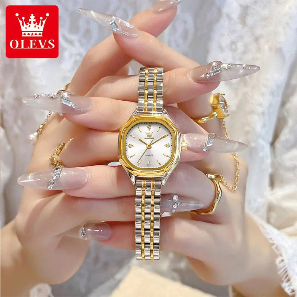 OLEVS 5888 Watches For Women Beautiful Elegant Fashion Square Quartz Watch Waterproof Luminous Date Ladies Watches Gifts Reloj