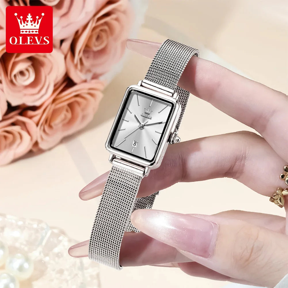 OLEVS 3692 Paaruhren, dünnes Gehäuse, einfache Quarzuhr für Herren und Damen, original wasserdicht, Kalender, Mode, Business, Armbanduhr