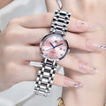 OLEVS 5575 Simple Fashion Quartz Watch For Women Calendar Display Stainless Steel Hand Clock Waterproof Luxury Woman Watches