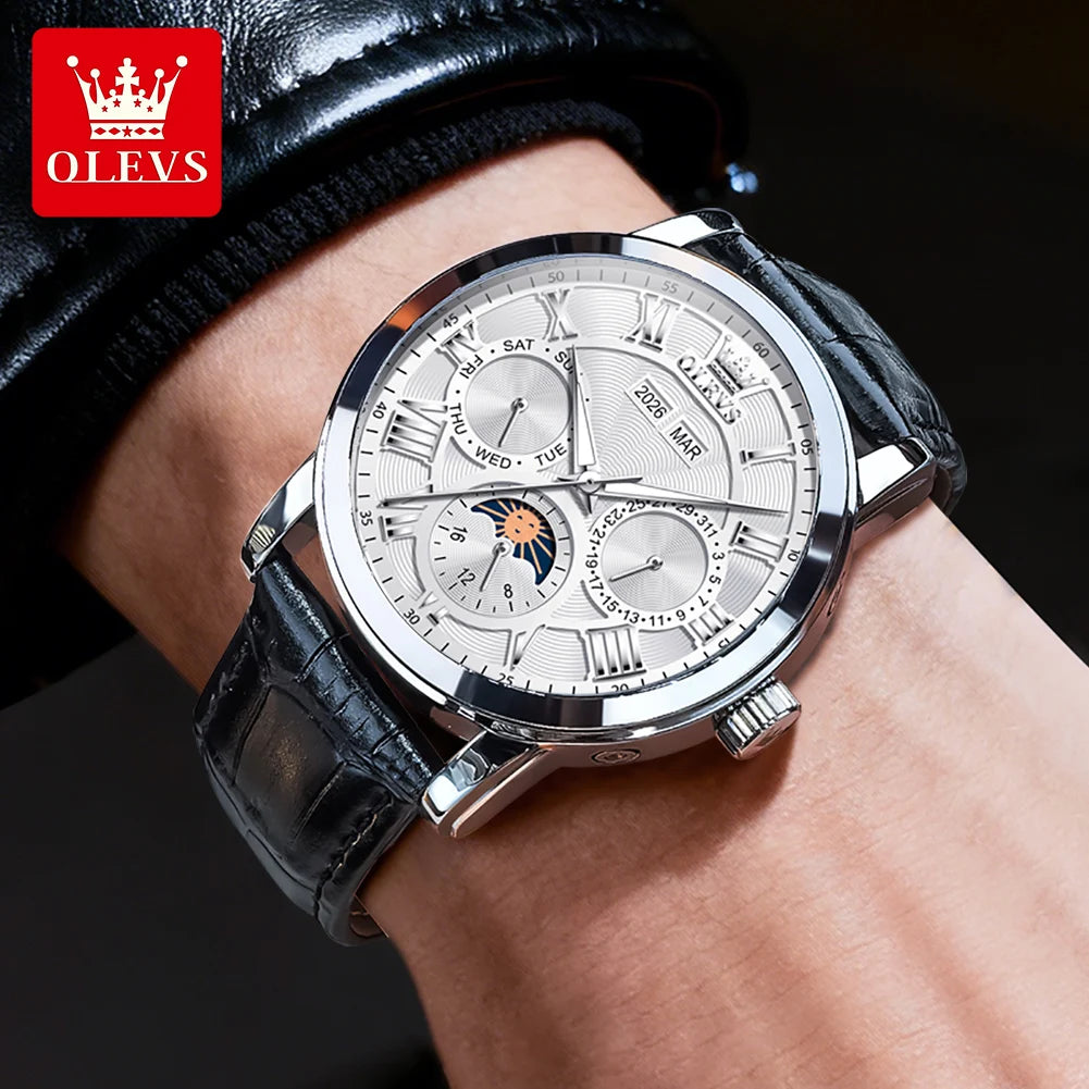 OLEVS 6785 Watches Man Top Luxury Classic Fashion Brand Mechanical Watches Waterproof Automatic Hand Clock Week Date Display