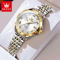 OLEVS 6702 Woman Watch Steel Strap Auto Date Mechanical Watch For Women Roman Scale Luxury Luminous Waterproof Ladies Hand Clock