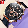 OLEVS 9911 Man Quartz Watch Big Dial Chronograph Watch For Men Moonswatch Date Fashion Waterproof Male Hand Clock Silicone Strap