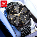OLEVS 3670 Herrenuhr Mode Datum Mondphase Leuchtende Quarzuhr für Herren Luxus Chronograph Wasserdicht Business-Armbanduhr