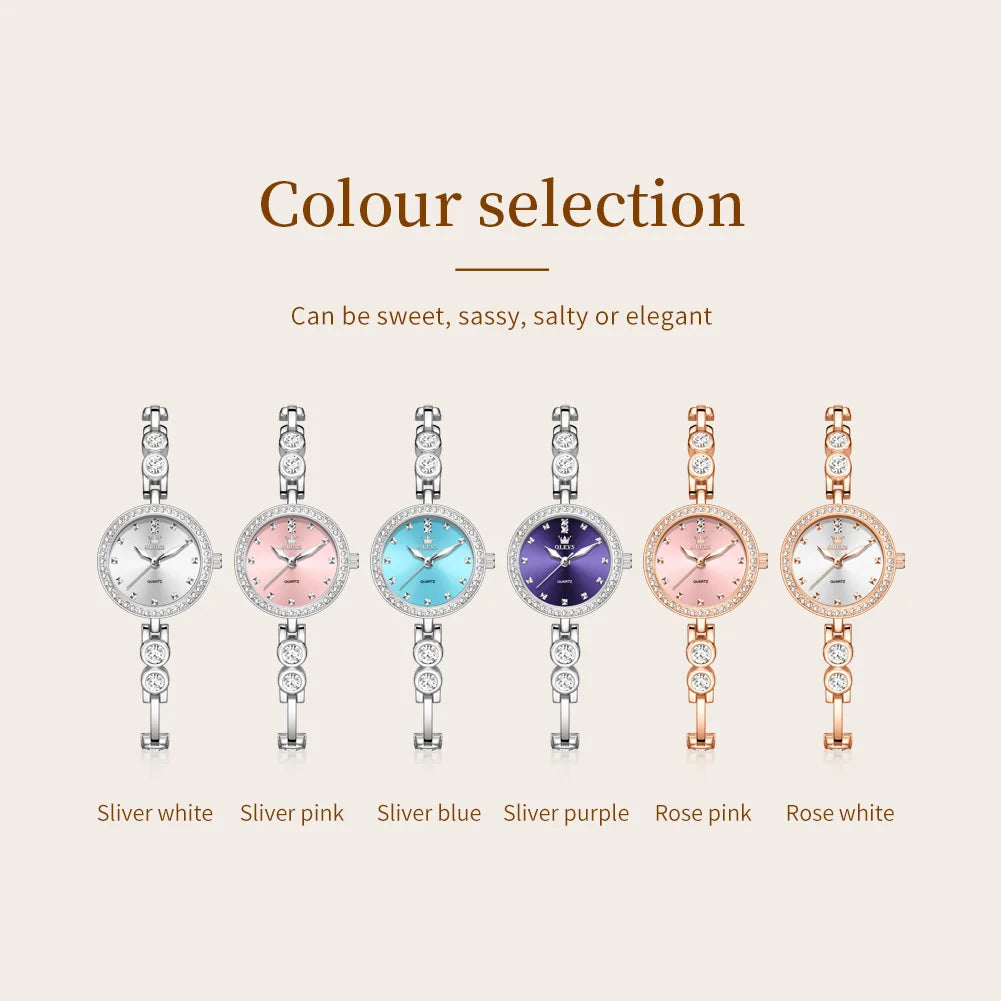 OLEVS 5670 New Ladies Watches Waterproof Luminous Quartz Watch Stainless Steel Bracelet Watches For Woman Hand Clock Reloj Mujer