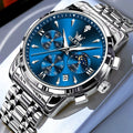OLEVS 3639 Luxus Herrenuhr Top Marke Mondphase Chronograph Quarzuhr für Herren Automatisches Datum Mode Wasserdicht Herrenuhr
