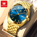 OLEVS 6730 Men's Watch Luxury Tonneau Automatic Mechanical Male Hand Clock Steel Strap Dual Calendar Waterproof Watch For Men