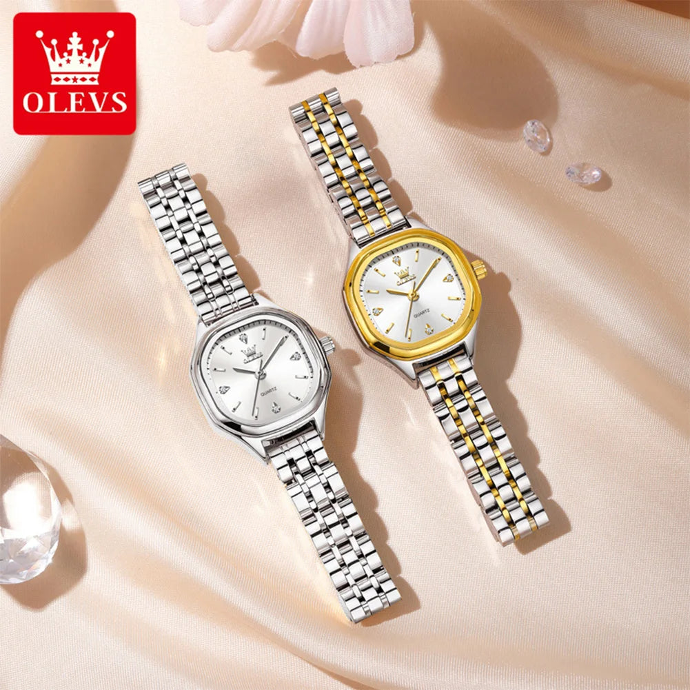 OLEVS 5888 Watches For Women Beautiful Elegant Fashion Square Quartz Watch Waterproof Luminous Date Ladies Watches Gifts Reloj