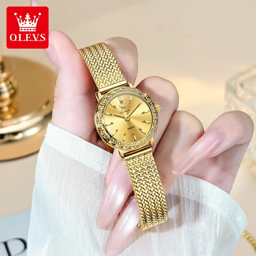 OLEVS 5643 Woman Quartz Watch High Hardness Mirror Fashion Waterproof Watch For Women Top Brand Simple Luxury Ladies Hand Clock
