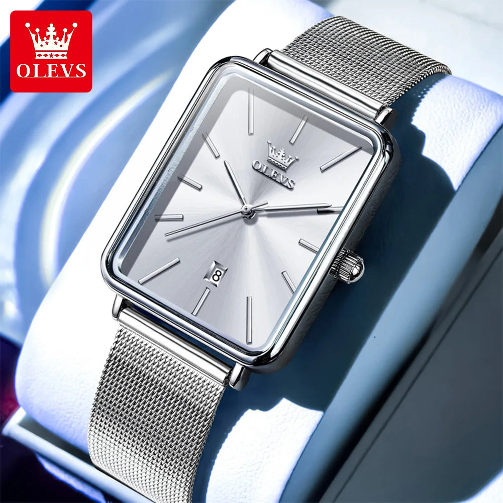OLEVS 3692 Herrenuhr Dünnes Gehäuse Mode Schlichte Quarzuhr für Herren Top Marke Original Wasserdicht Kalender Herrenkleid Handuhr