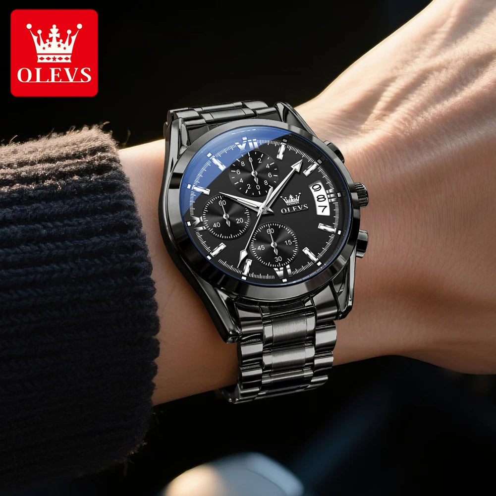OLEVS 2987 Herrenuhr Mode Original Marken Quarzuhren für Herren Wasserdichter Kalender Männliche Armbanduhr Reloj