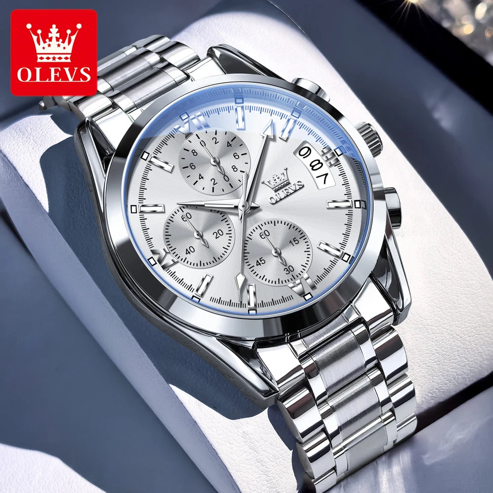 OLEVS 2987 Herrenuhr Mode Original Marken Quarzuhren für Herren Wasserdichter Kalender Männliche Armbanduhr Reloj
