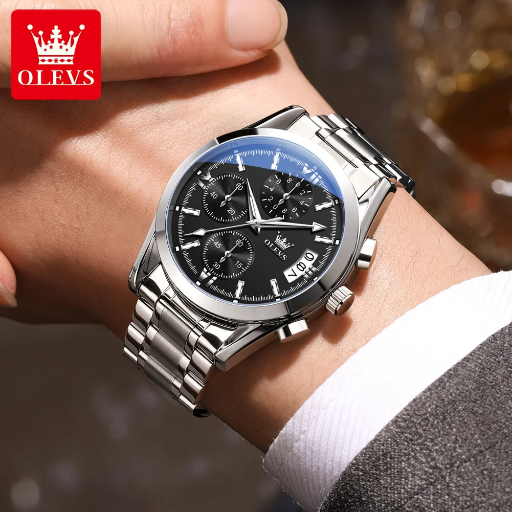 OLEVS 2987 Herrenuhr Mode Original Marken Quarzuhren für Herren Wasserdichter Kalender Männliche Armbanduhr Reloj