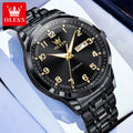 OLEVS 7077 Man Automatic Watch Fashion Date Mechanical Male Hand Clock Number Scale Luxury Waterproof Luminous Watch For Men