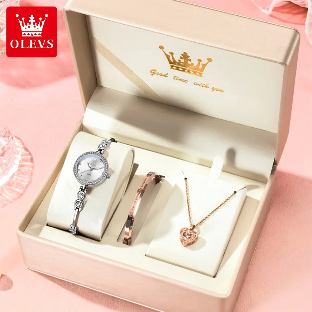 OLEVS 5670 New Ladies Watches Waterproof Luminous Quartz Watch Stainless Steel Bracelet Watches For Woman Hand Clock Reloj Mujer