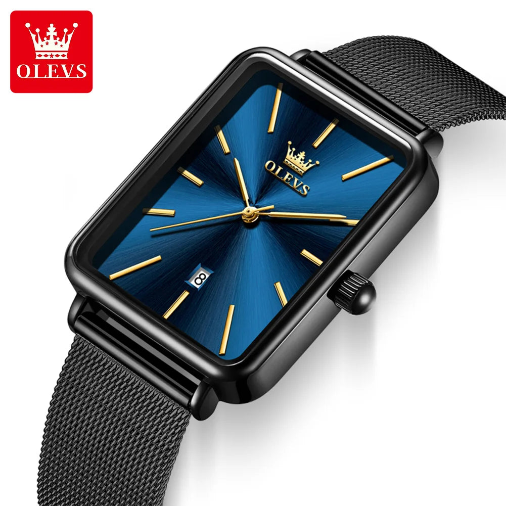 OLEVS 3692 Herrenuhr Dünnes Gehäuse Mode Schlichte Quarzuhr für Herren Top Marke Original Wasserdicht Kalender Herrenkleid Handuhr