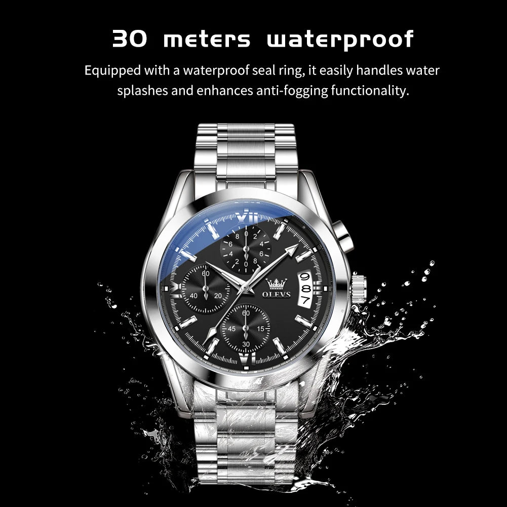 OLEVS 2987 Herrenuhr Mode Original Marken Quarzuhren für Herren Wasserdichter Kalender Männliche Armbanduhr Reloj