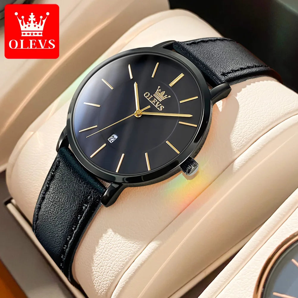 OLEVS Kadın Saati Japon Kuvars Mekanizma 6.5mm Kasa Kalınlığı Su Geçirmez Kadın Kol Saati Takvim Moda Elbise Kol Saati