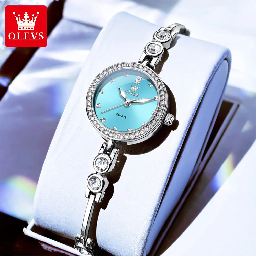 OLEVS 5670 New Ladies Watches Waterproof Luminous Quartz Watch Stainless Steel Bracelet Watches For Woman Hand Clock Reloj Mujer