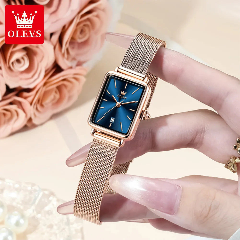 OLEVS 3692 Paaruhren, dünnes Gehäuse, einfache Quarzuhr für Herren und Damen, original wasserdicht, Kalender, Mode, Business, Armbanduhr